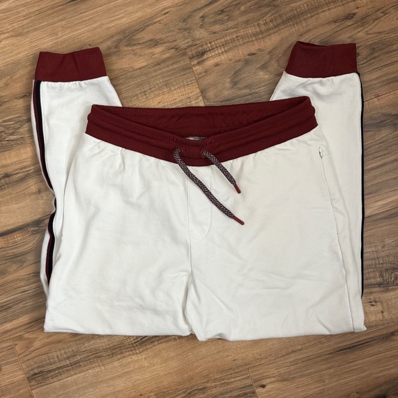 Armani Exchange White Drawstring Sweatpants Joggers Size Medium - Picture 1 of 10